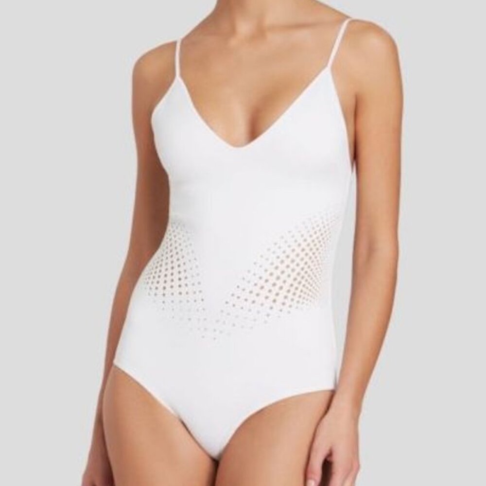 Clover Canyon Laser Cut One Piece Bathing Suit